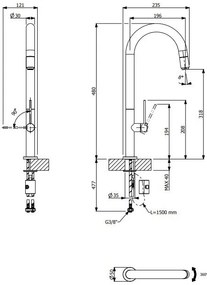Кран за мивка Tozo Puro GR II