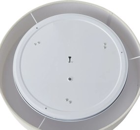 Модерна таванна лампа бяла с кадифен абажур 46 см 3 светлини - Luz