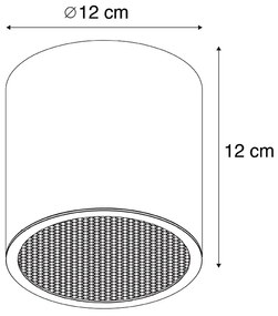Дизайнерски повърхностно монтиран прожектор черен GU10 111mm - Impact Honey