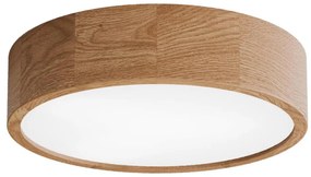 Таванно осветително тяло за баня със сензор CLEO 3xE27/24W/230V Ø 37,5 см IP54 дъб