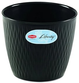Stefanplast - Кръгла кашпа Liberty 16 см - графит