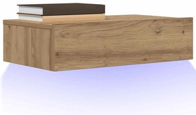 856345 vidaXL ТВ шкаф с LED светлини Artisan дъб 60x35x15,5 cm