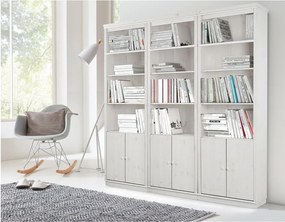 Бяла библиотека от масивен бор 222x223 cm Anita – Støraa