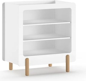 Бял детски скрин с маса за преповиване 88x95x57 cm Smile – Vipack