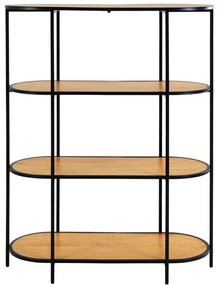 Черна етажерка в дъб 36x111 cm Vita - House Nordic