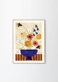 Постер 30x40 cm Colourful Bunch in Blue Vase – Frankie Penwill – The Poster Club