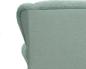 Шезлонг от рипсено кадифе в цвят мента Lord – Ropez