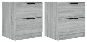 817036 vidaXL Нощни шкафчета, 2 бр, сив сонома, инженерно дърво