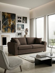 Диван Orpheas триместен-230φ 90D cm-Chocolate