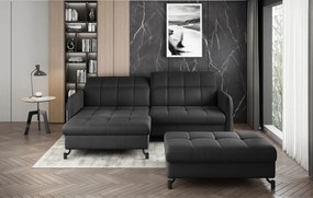 Ъглов диван Lorette-Black-Left