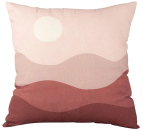 Розова и червена памучна възглавница Pink Sunset, 45 x 45 cm - PT LIVING
