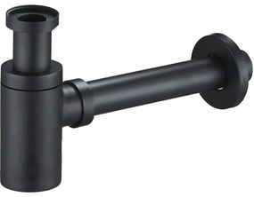 Mexen полусифон за мивка, кръгъл, черен - 79950-70