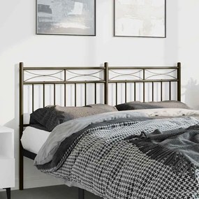 373725 vidaXL Метална табла за глава, черна, 150 см
