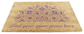 Изтривалка от кокосови влакна 40x60 cm Find Your Inner Peace – Artsy Doormats