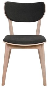 Светлокафяв дъбов трапезен стол с тъмносива седалка Cato - Rowico