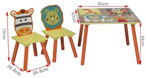 GINGER HOME К-кт дървена маса с 2 столчета SAFARI