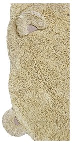 Бежов ръчно изработен памучен детски килим подходящ за пране 120x122 cm Bear – Lorena Canals