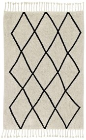 Кремав ръчно изработен памучен килим подходящ за пране 140x200 cm Bereber Beige – Lorena Canals