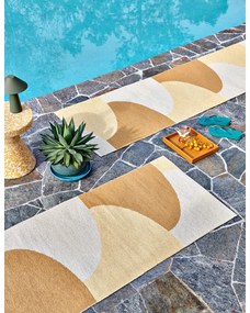 Пътека за открито и закрито в цвят жълта охра 70x270 cm Hill Ochre Pale Yellow – Pappelina