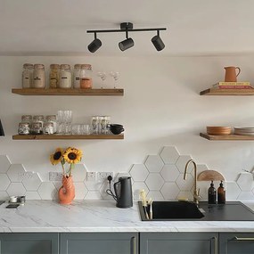 Модерен прожектор черен наклоняем 3-светлина - Jeana