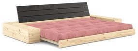 Розов разтегателен диван от велур 244 cm Base – Karup Design