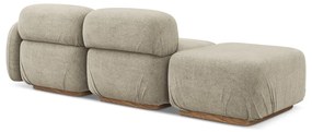 Бежов модулна лежанка от букле (ляв ъгъл) Ailani – Makamii