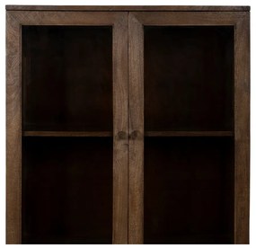 Кафява витрина от масивно манго 80x140x40 cm Ravi – Ixia