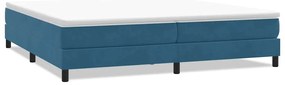 3315895 vidaXL Боксспринг легло без матрак, тъмносиньо, 200x220 cm, кадифе
