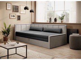 Сив шенилов сгъваем/с място за съхранение диван 214 cm Fulgeo – ELTAP