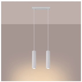 Бяло висящо осветително тяло Gleam – Sollux