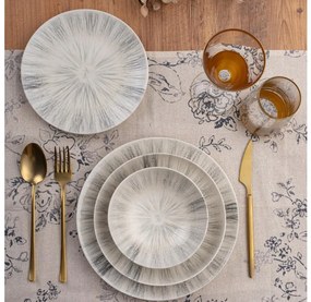 Комплект за хранене 24 части, сив/порцелан