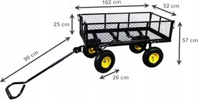 Практична градинска количка 2в1 в черно