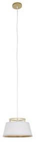 Полилей DKD Home Decor Бял Кафяв Естествен Бамбук 50 W 30 x 30 x 20 cm
