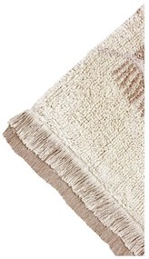 Кремав ръчно изработен памучен детски килим подходящ за пране 170x240 cm Pine Forest – Lorena Canals