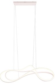 Бяло LED висящо осветително тяло с метален абажур Nala - Trio Select