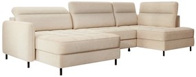 Разтегателен диван в П-образна форма NERTO, 306x100x165, toscany 18,ляв