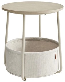 Странична масичка NOIRA кремава/бяла