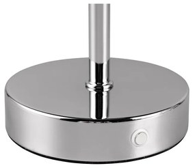 LED настолна лампа с възможност за димиране в лъскаво сребро (височина 30 cm) Jeff - Trio