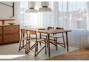 Трапезен стол в черен и кафяв цвят Fawn – Gazzda