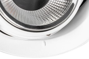 Модерен вграден прожектор бял GU10 AR111 кръгъл без рамка - Oneon