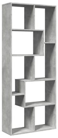 858078 vidaXL Разделител за стая / библиотека, бетонно сив, 67x25x161,5 см