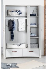 Светлосив детски гардероб 136x190 cm Mila - Roba