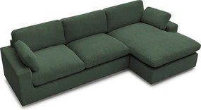 Зелен ъглов диван от рипсено кадифе Belair – Bobochic Paris