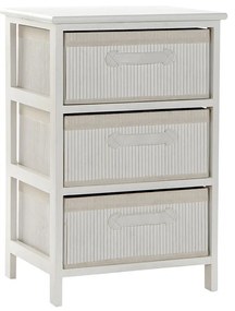 Скрин DKD Home Decor Бял Бамбук Дърво от пауловния 42 x 32 x 63 cm