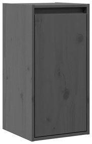 813489 vidaXL Стенен шкаф, сив, 30x30x60 см, борово дърво масив