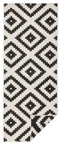 Черно-кремав килим за открито , 80 x 250 cm Malta - NORTHRUGS