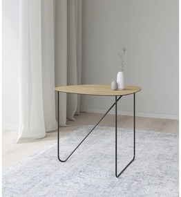 Метална масичка за кафе в естествен цвят 44x50 cm Curve L Wood – LIND DNA