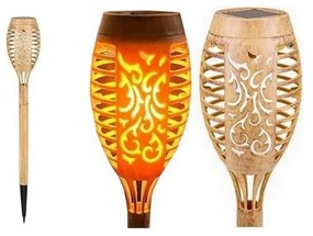 LED соларно осветително тяло MINISPARK BAMBOO LED/1,8W/5,5V IP44 бежово