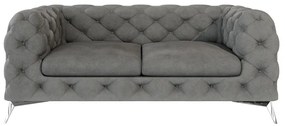 Сив кадифен диван 185 cm Chelsea – Ropez