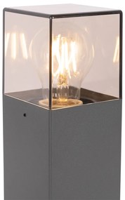 Модерна външна подова лампа 30 см тъмно сива IP44 - Denmark